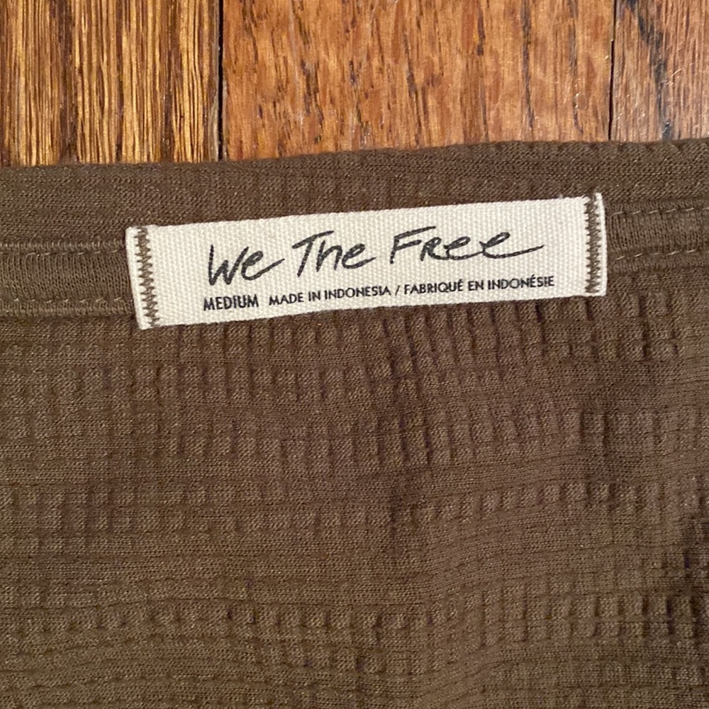 Free People We the Free olive tunic/dress/shirt size Medium - Picture 5 of 6